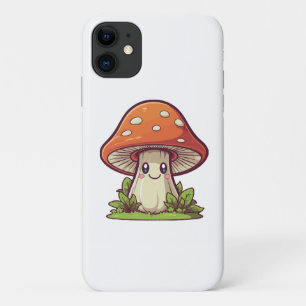 Cute kawaii style, Mushroom foraging iPhone 11 Case