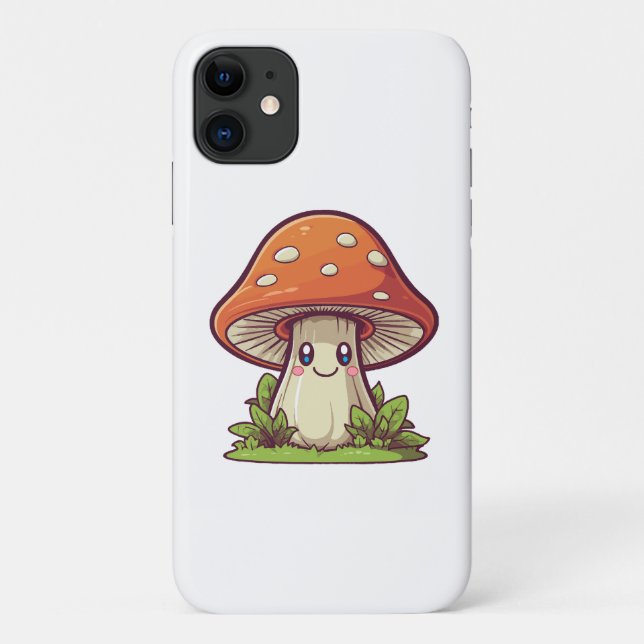 Cute kawaii style, Mushroom foraging Case-Mate iPhone Case (Back)