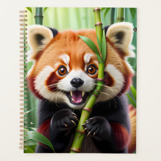 Cute Kawaii style Red Panda with a  Big Smile  Planner