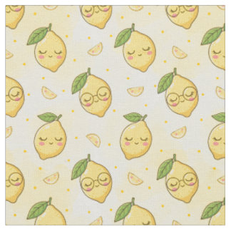 Cute Kawaii Summer Fruit Pattern, Sweet Watercolor Fabric