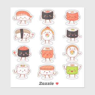 Cute Kawaii Sushi Sashimi Japanese food Sticker