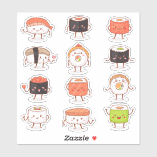 Cute Kawaii Sushi Sashimi Japanese food Sticker