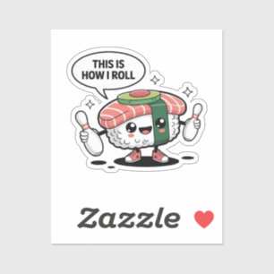 Cute Kawaii Sushi with bowling pins 