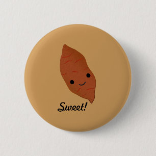 Cute Kawaii Sweet Potato 6 Cm Round Badge