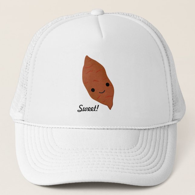 Cute Kawaii Sweet Potato Trucker Hat (Front)