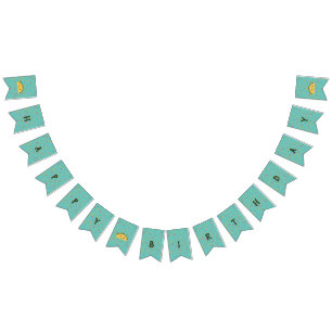 Cute Kawaii Taco Happy Birthday Bunting