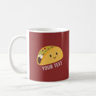 Cute Kawaii Taco Personalised Taco-bout Awesome Coffee Mug