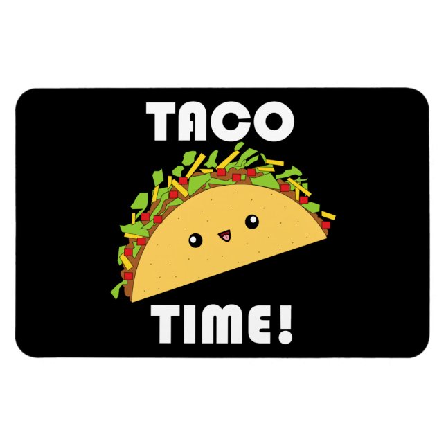Cute kawaii Taco Time! Magnet (Horizontal)