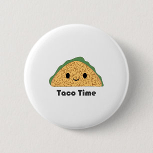 Cute Kawaii Taco Time Taco 6 Cm Round Badge