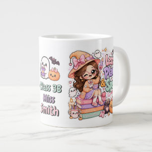 Cute Kawaii Teacher Witch Halloween Large Coffee Mug