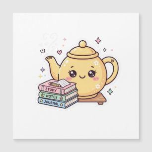 Cute Kawaii Teapot Study Notes Journal BookSticker