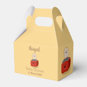 Cute kawaii toast and red toaster cartoon favour box