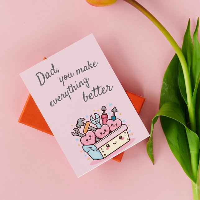 Cute Kawaii Toolbox Father's Day Card (Creator Uploaded)