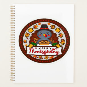 Cute Kawaii Turkey - Happy Thanksgiving Classic T- Planner