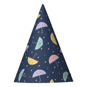 Cute Kawaii Umbrella Pattern Party Hat