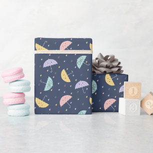 Cute Kawaii Umbrella Pattern Wrapping Paper Roll