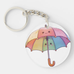 Cute Kawaii Umbrella Women's T-Shirt Key Ring