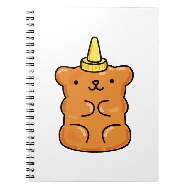 Cute Kawaii Unicorn Gummy Bear Notebook (Front)