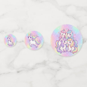 Cute Kawaii Unicorn Pastel Rainbow Magical Confetti