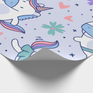 Cute Kawaii Unicorn Wrapping Paper