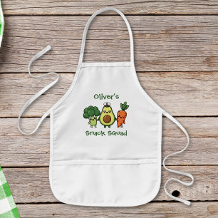 Cute Kawaii Vegetable Friends Kids Apron