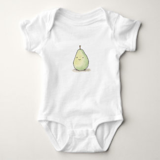 Cute Kawaii Watercolor Pear Baby Bodysuit