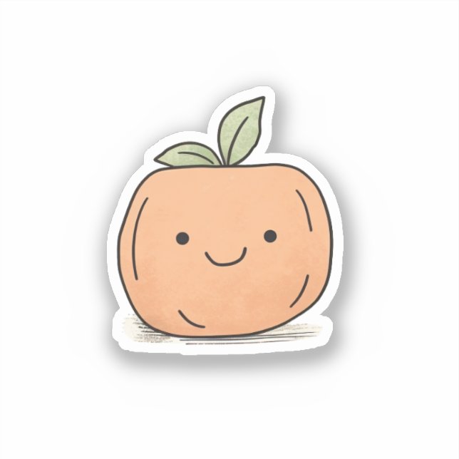 Cute Kawaii Watercolor Pumpkin (Front)