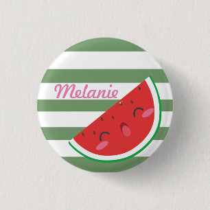 Cute Kawaii Watermelon Personalised 3 Cm Round Badge
