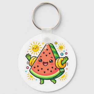 Cute Kawaii Watermelon Slice Inflatable ArmSticker Key Ring