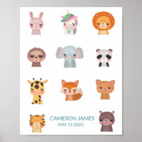 Cute Kawaii Zen Animals Illustration Personalized