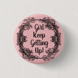 Cute Keep Getting Up 3 Cm Round Badge