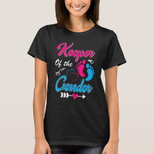 Cute Keeper Of Gender Tee Baby Reveal Mother's Da