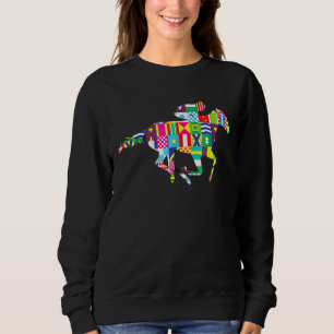 Cute Kentucky Horse Racing Silks Sweatshirt