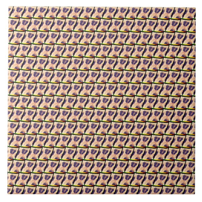 Cute Kenyan Leopard Pattern Ceramic Tile (Front)