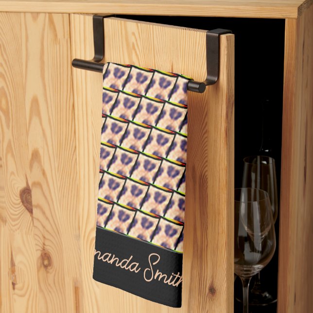 Cute Kenyan Leopard Pattern Tea Towel (Thirds Fold)