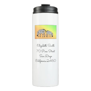 Cute Kenyan Zebras Thermal Tumbler