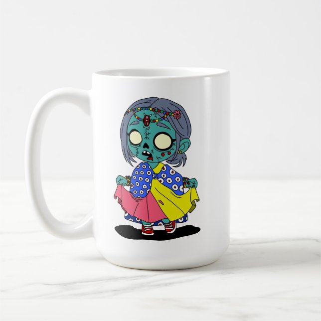 Cute Kenyan Zombie Coffee Mug (Left)