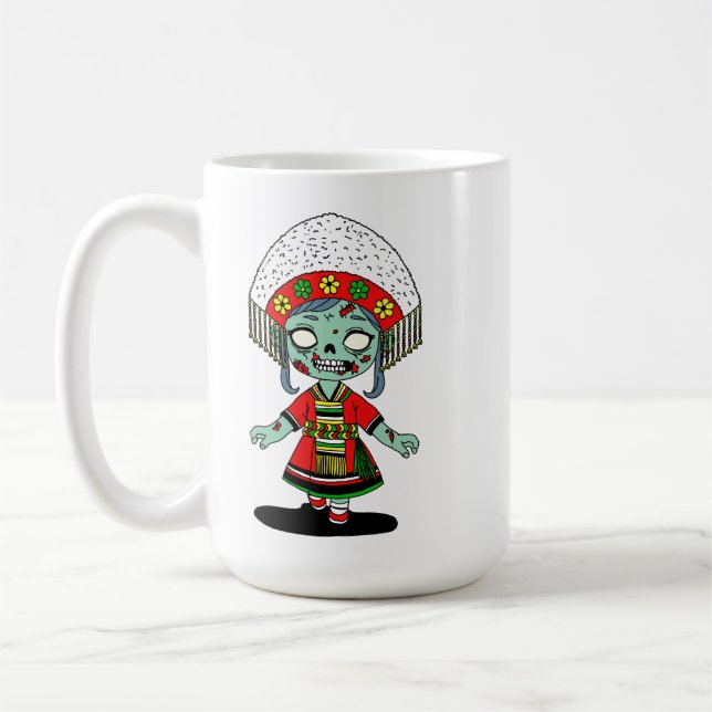 Cute Kenyan Zombie Coffee Mug (Left)