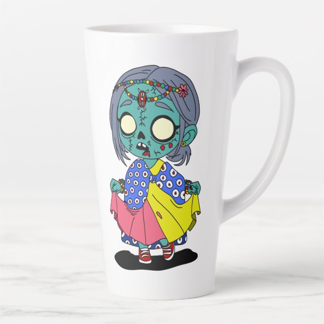 Cute Kenyan Zombie Latte Mug (Right)