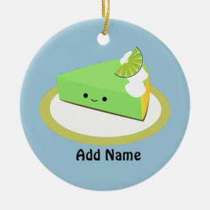Cute Key Lime Pie Ceramic Tree Decoration