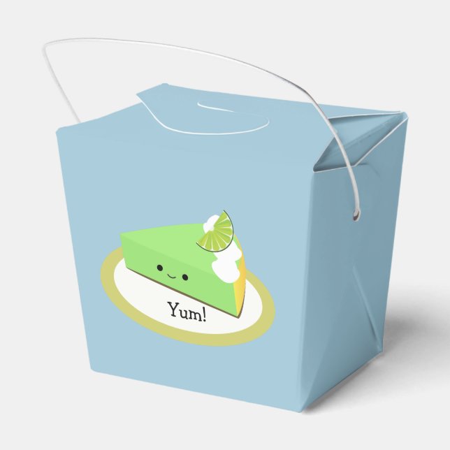 Cute Key Lime Pie Favour Box (Back Side)