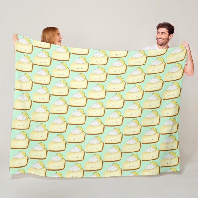Cute Key Lime Pie Fleece Blanket (In Situ)