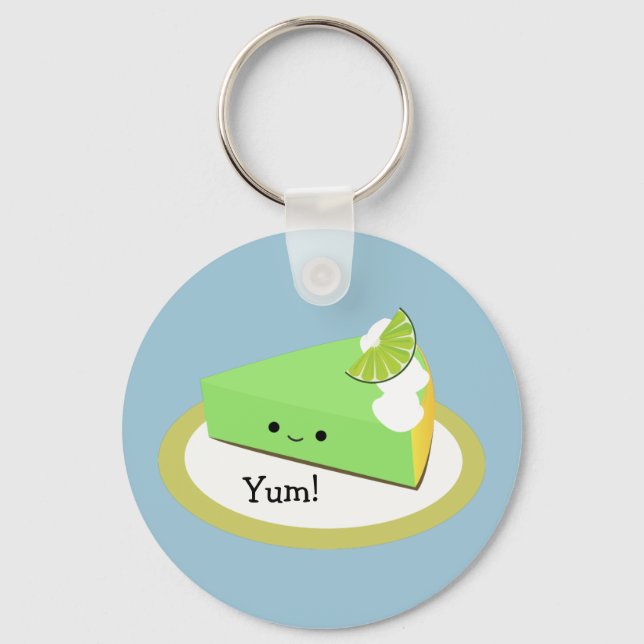 Cute Key Lime Pie Key Ring (Front)