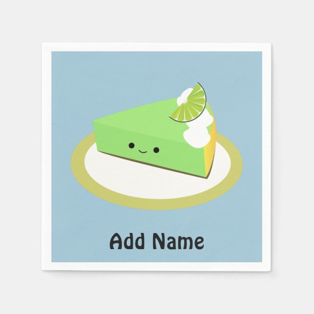 Cute Key Lime Pie Napkin (Front)