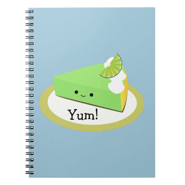 Cute Key Lime Pie Notebook (Front)