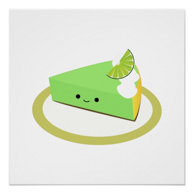 Cute Key Lime Pie Poster (Front)