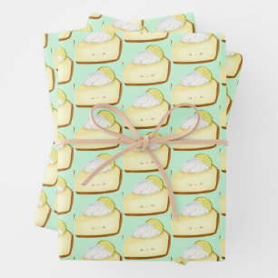 Cute Key Lime Pie Wrapping Paper Sheet