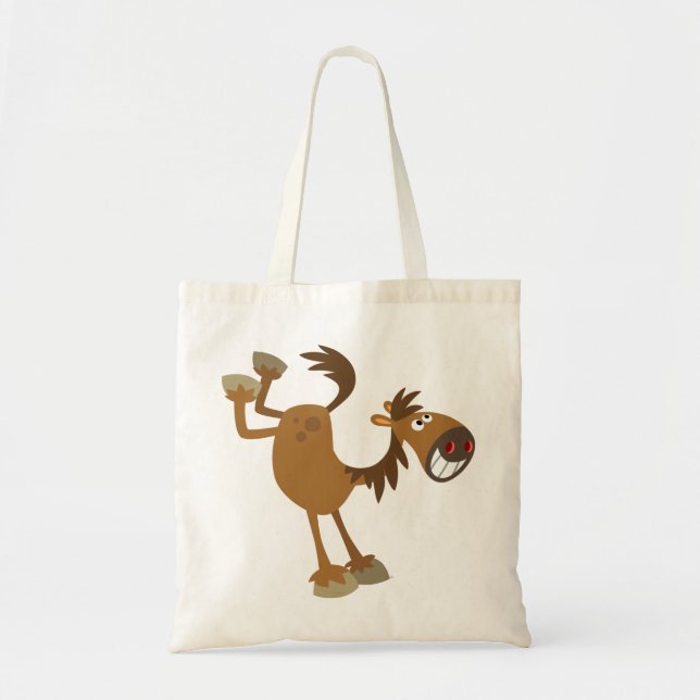 Cute Kicking Cartoon Horse Bag (Front)