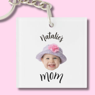  Cute Kid Baby Face Photo Child Name Mum  Key Ring