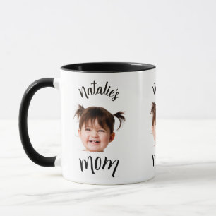 Cute Kid Baby Face Photo Child Name Mum Mug